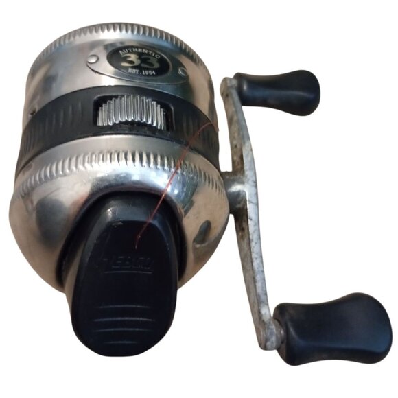 Vintage Zebco 33 Authentic Spincast Fishing Reel With Metal Body & Dual Knobs - Picture 7 of 8